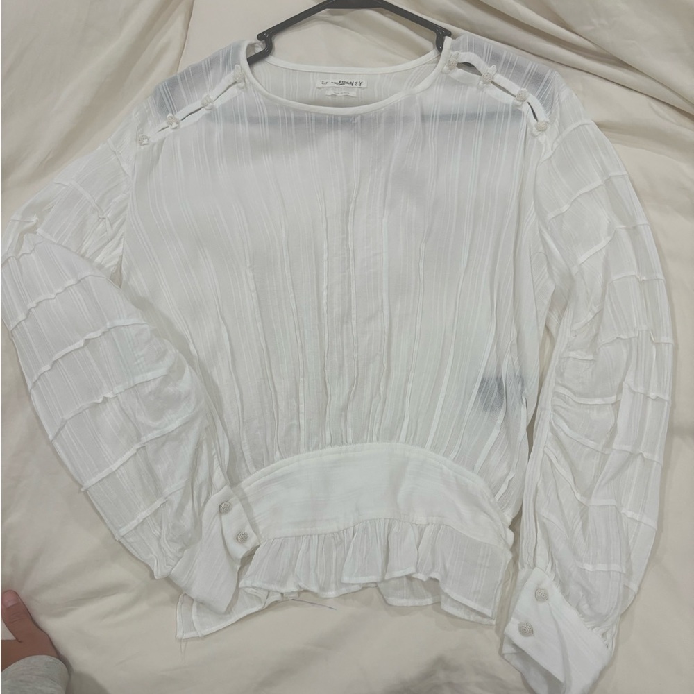 Isabel Marant Cream Textured Blouse
